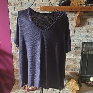 Old Navy Deep Blue V-Neck Short Sleeve Tee